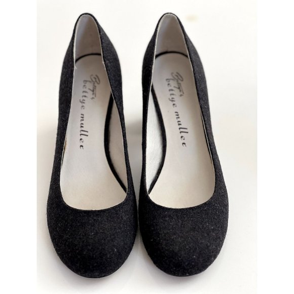 Anthropologie Bettye Muller Gray wool blend heels SZ: 8 - Picture 2 of 11